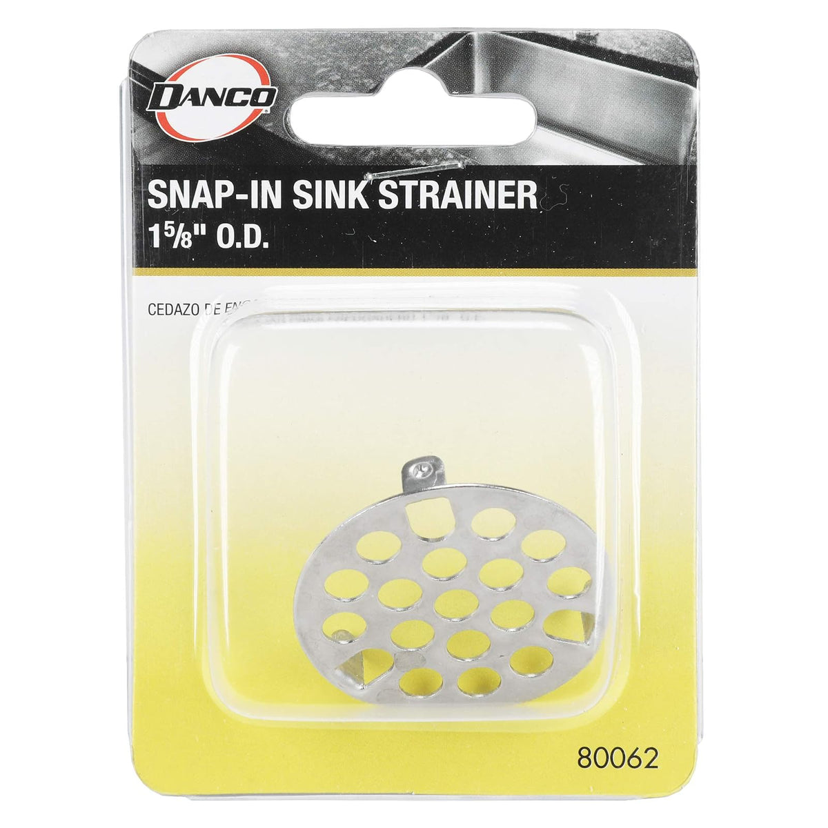 Danco 80062 9D000 - Colador de desagüe de metal (1-5/8", cromo, latón)