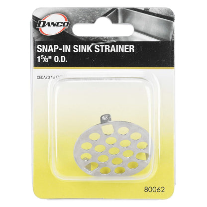 Danco 80062 9D000 - Colador de desagüe de metal (1-5/8", cromo, latón)