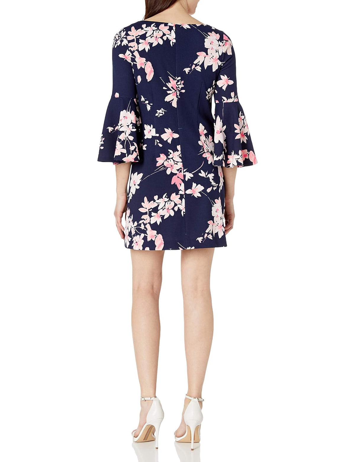 Eliza J Printed Bell Sleeve Shift Dress Vestido casualMujer