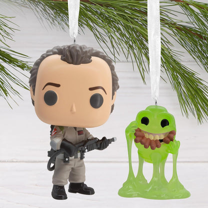 Hallmark Ghostbusters Peter Venkman & Slimer Funko Pop! Adornos de Navidad, Juego de 2, Regalos de Cultura Pop