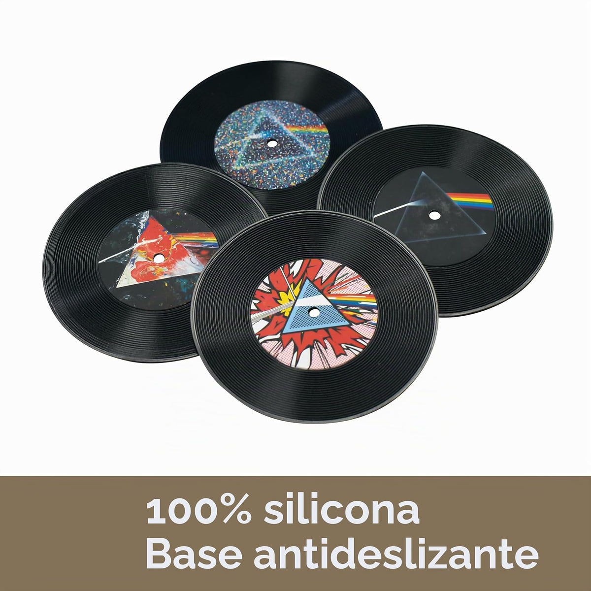 Aquarius SP1005 Pink Floyd Posavasos de vinilo, mediano, multicolor
