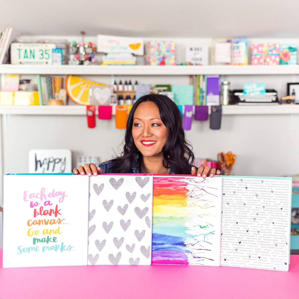 Avery + Amy - Carpeta de anillas redondas de 2.5 cm, capacidad para 175 hojas, carpeta, Find Inspiration, 1 Binder