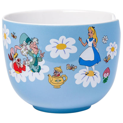 Silver Buffalo Alicia in Wonderland Wildflower Character Toss 20 onzas de cerámica Ramen Bowl con palillos y cuchara