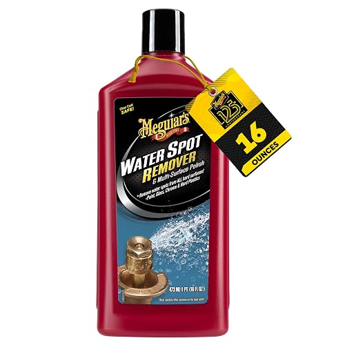Meguiar's Oficial Classic Removedor De Marcas De Agua A3714 473 ml | Removedor de manchas de agua y pulido, elimina las manchas de agua de la pintura, el vidrio y el cromo