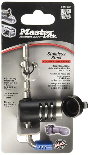 Master Lock 2847dat Acero Inoxidable Ajustable Coupler Lock