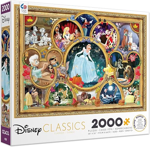 Ceaco - Rompecabezas Disney/Pixar de 2000 piezas de Disney Classics, para niños y adultos
