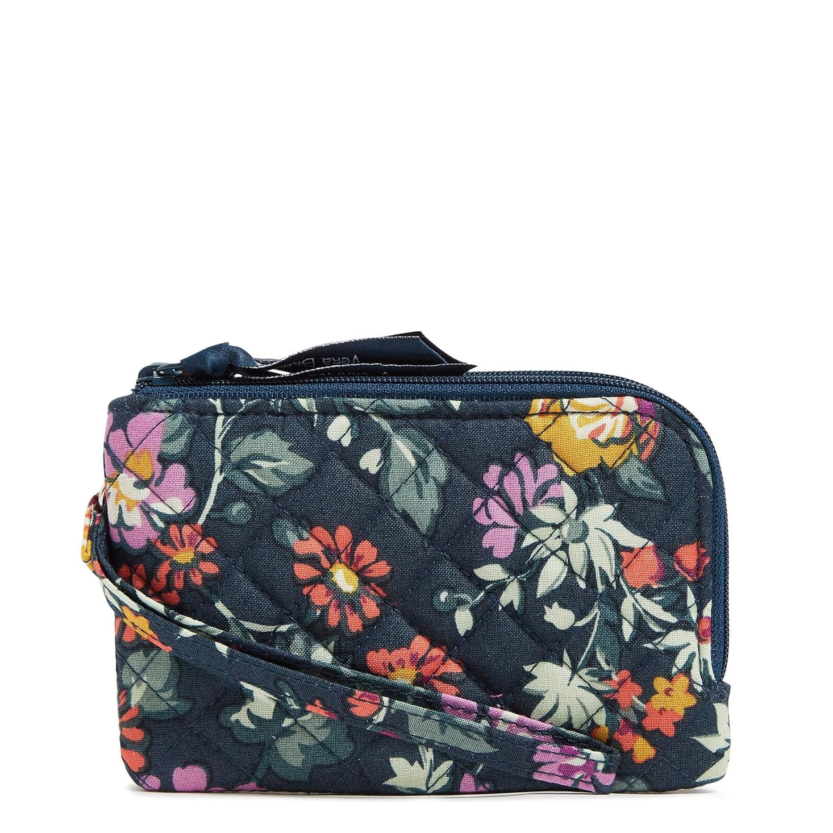 Vera Bradley - Funda de algodón con doble cierre para mujer, con protección RFID - Talla Única - Verde floral de corte fresco