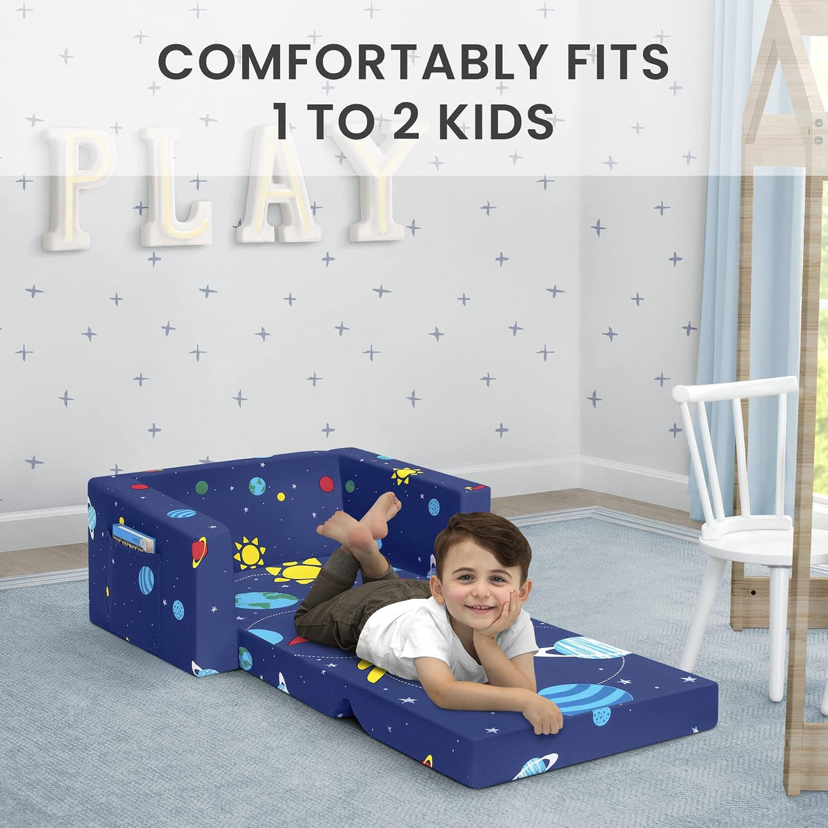Cozee Flip-out Chair - 2-in-1 Convertible Chair to Lounger for Kids