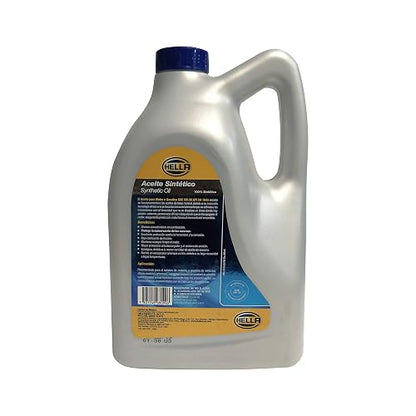 HELLA - ACEITE 100% SINTÉTICO PARA MOTOR A GASOLINA 5W30, GARRAFA DE 5 LITROS. NÚMERO DE PARTE : HSO-5W30 358271041