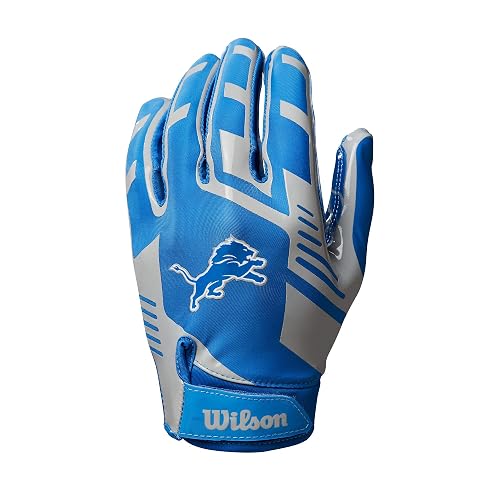 Wilson NFL - Guantes receptores elásticos con Logotipo del Equipo, Tallas para Adultos y jóvenes