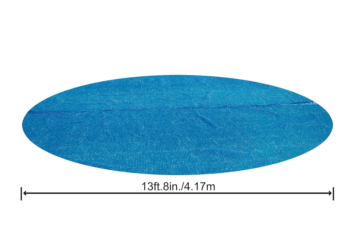 Bestway - Cubierta Solar Redonda para Piscina sobre el Piso, 3,96 m x 4,27 m x 4,57 m