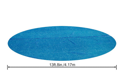 Bestway - Cubierta Solar Redonda para Piscina sobre el Piso, 3,96 m x 4,27 m x 4,57 m
