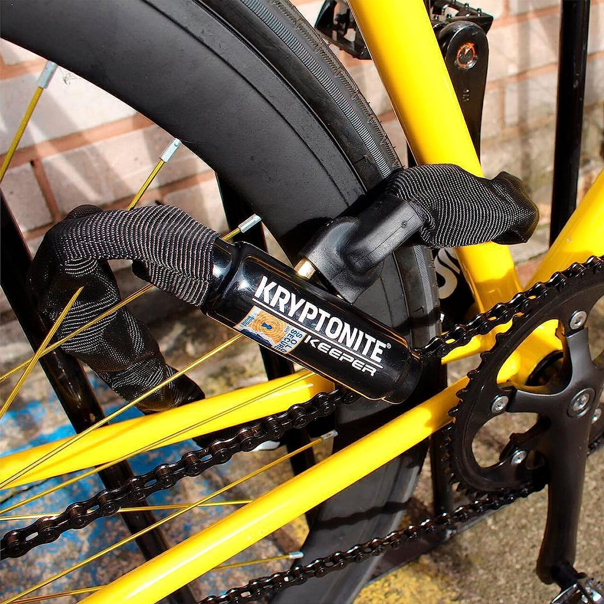 Kryptonite Keeper 585 - Candado de Cadena para Bicicleta (5 mm) | Nivel de seguridad 4/10, acero endurecido de 5 mm, para bicicleta y scooter 0,73 kg, 85 cm