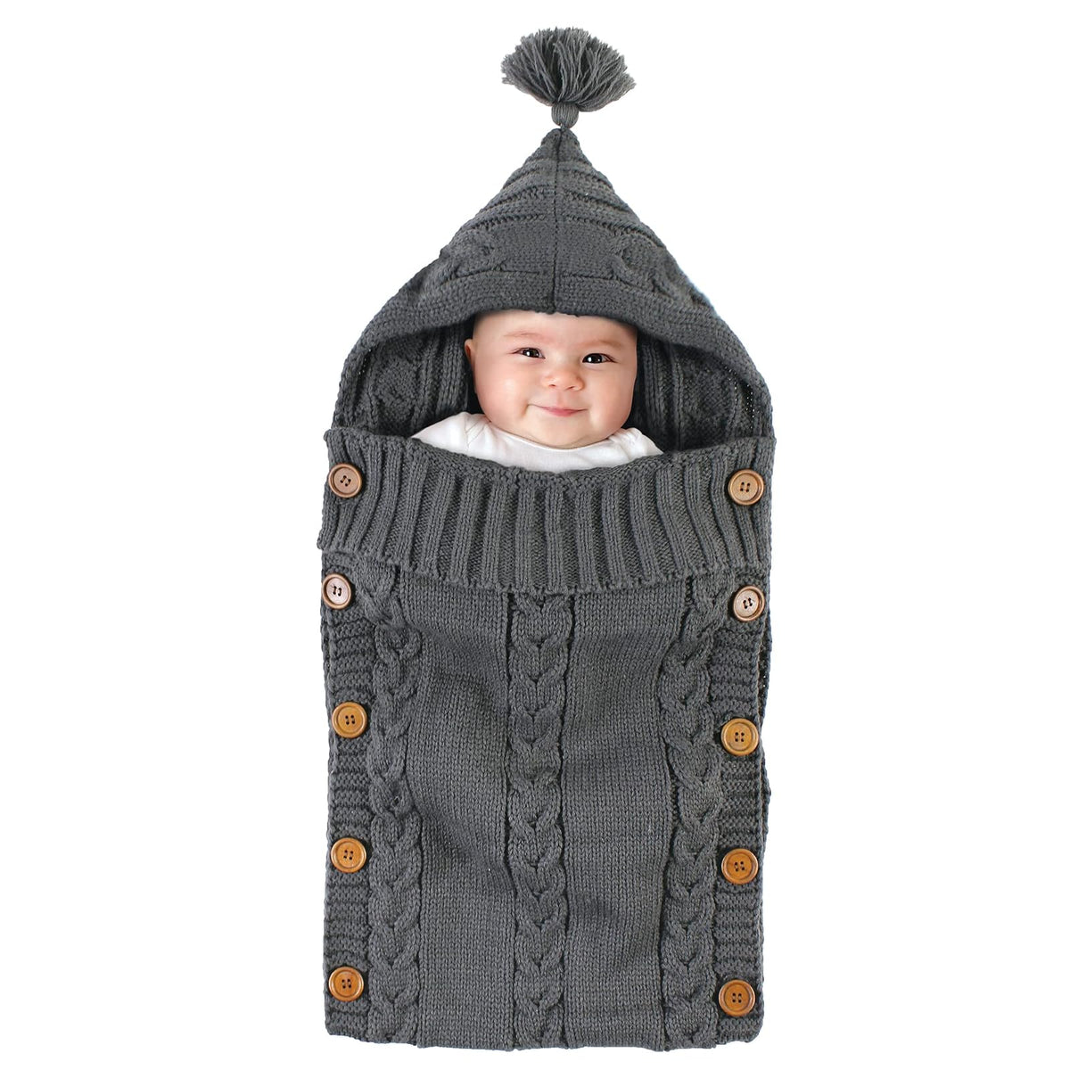 Hudson Baby Saco de bebé Tejido para Cochecito Saco Unisex de Punto para bebé, Color Azul Marino, Talla única para Unisex bebé