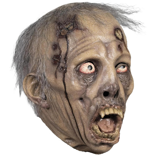 REV Máscara de Látex Bloodshot, Zombie Cadavérico con Ojos Inyectados y Rostro Descompuesto para Halloween, Cosplay Horror y Disfraz de Terror Adulto