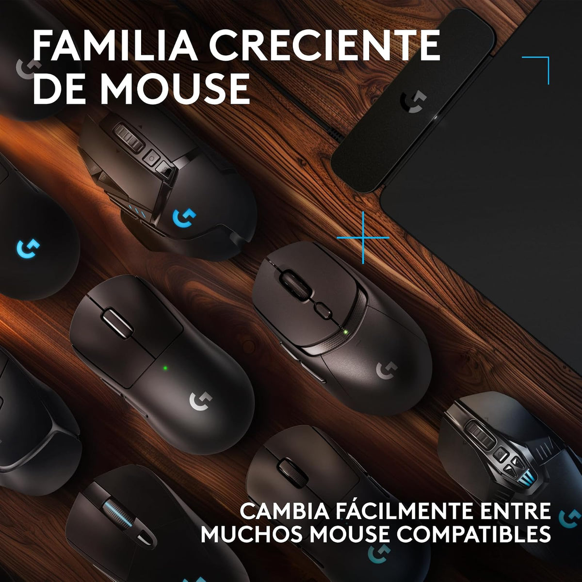 Logitech G POWERPLAY 2 Mousepad de Carga Inalámbrica para Mouse Gaming, 34,5 x 28,4 cm, 3,5 mm Grosor, Compatible con PC y Mac - Negro