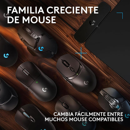Logitech G POWERPLAY 2 Mousepad de Carga Inalámbrica para Mouse Gaming, 34,5 x 28,4 cm, 3,5 mm Grosor, Compatible con PC y Mac - Negro