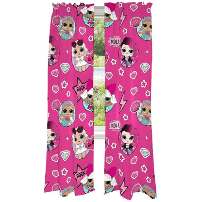 Franco Juego de Cortinas Infantiles con Personajes con Licencia - 208.3An x 213.4Al cm (1 Paneles) - Lol Surprise