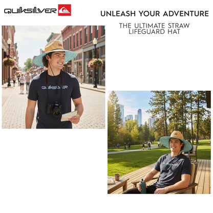 Quiksilver Wide Brim Outdoor Sun Protection Lifeguard Sombrero para el Sol Hombre