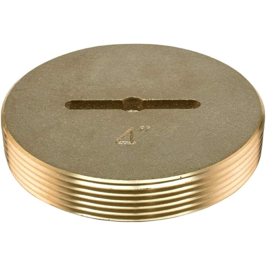 Eastman 42004 - Tapón de limpieza de latón ranurado de 4 pulgadas