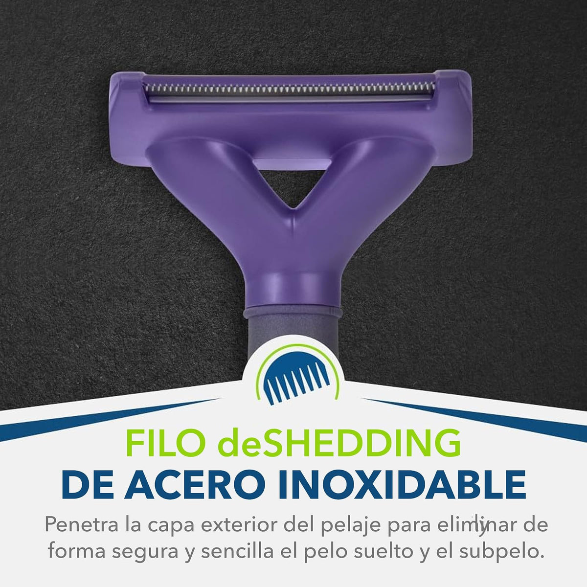 Furminator - Cepillo para Gato - Deslanador para Gato de Pelo Corto - Ideal para Gatos Medianos y Grandes - Retira el Pelo sin Dañar su Piel - Borde que se Adapta a la Morfología del Peludo