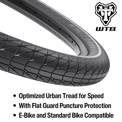 WTB Groov-E Hybrid Bike Tire (27.5''/29'') Wire Bead - E-Bikes & Commuter - Great in Wet Conditions (Optional Flat Guard Puncture Protection)'