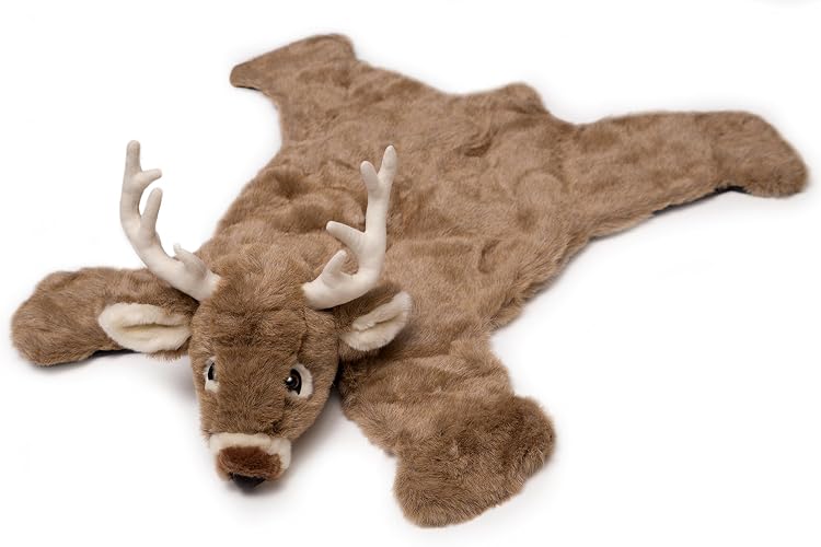 Carstens Plush White Tail Deer Snimal Rug, Small