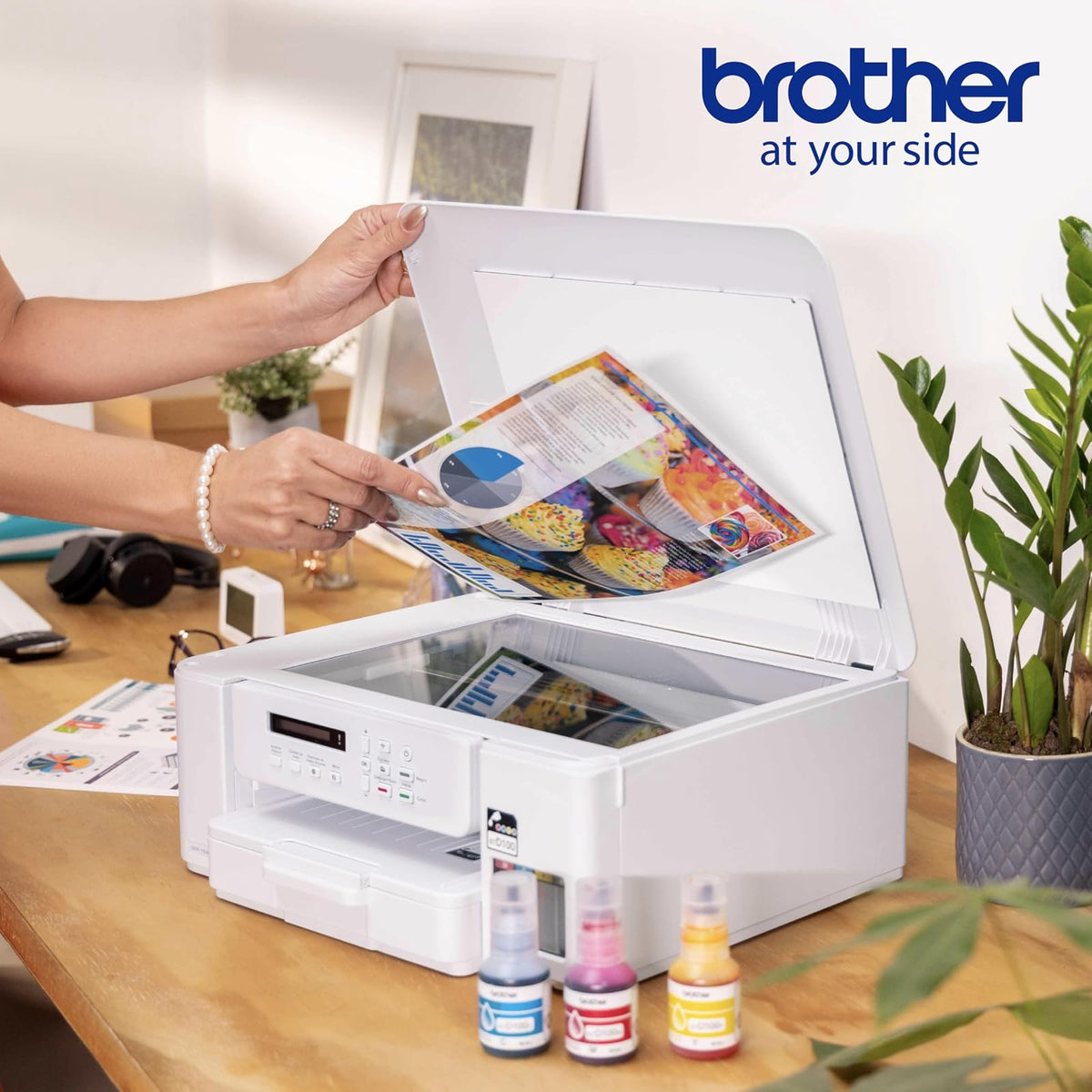 Brother Multifuncional InkBenefit Tank DCP-T536DW, Inyección de Tinta,Wi-Fi | Tecnología InkBenefit Tank, Impresión Dúplex, Conectividad Wi-Fi, Impresión en Negro y Color, Inyección de Tinta, 3 en 1