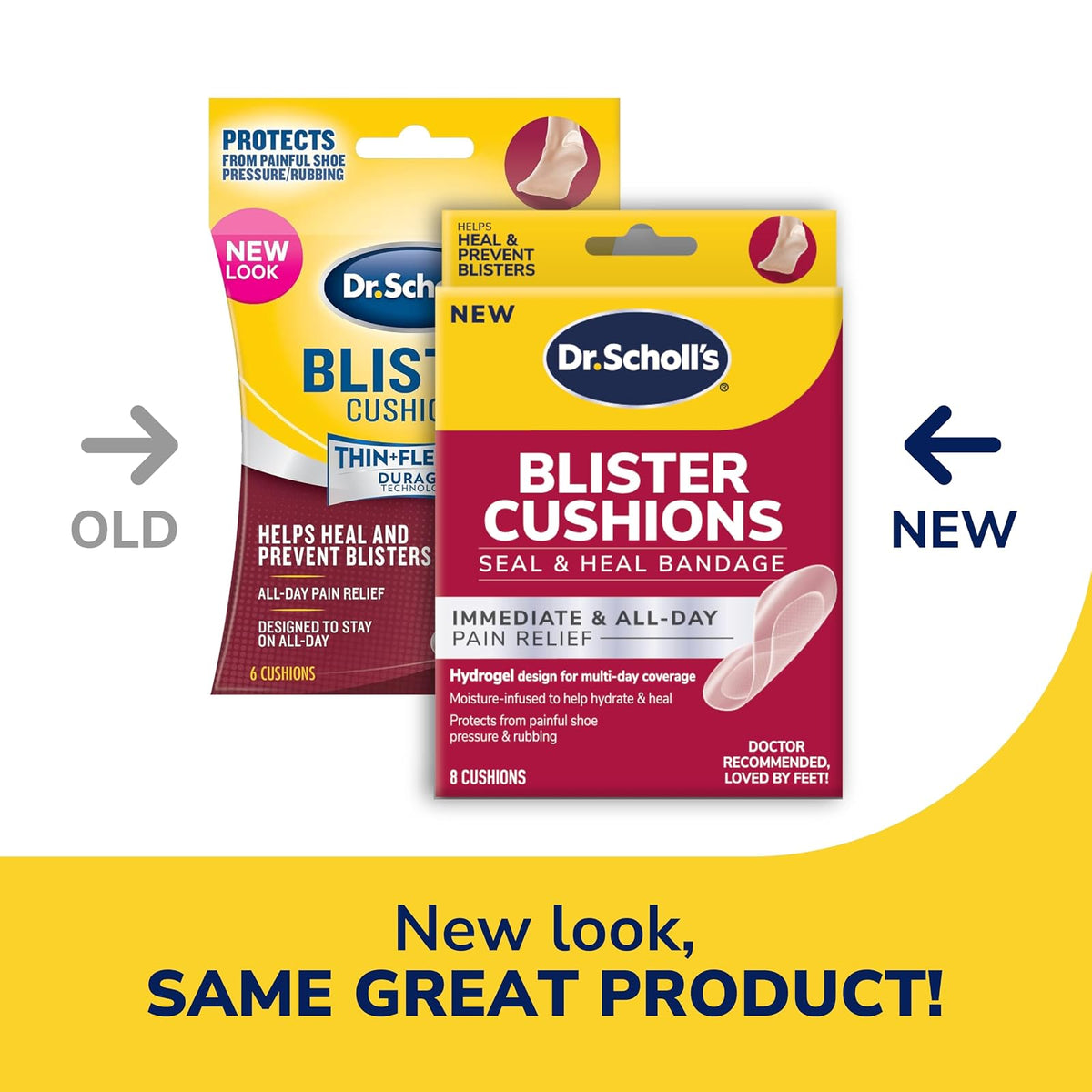 Dr. Scholl's Blister Cushions, Seal & Heal Bandage, 8 Cushions