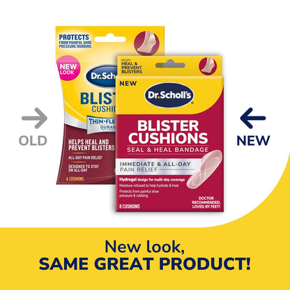 Dr. Scholl's Blister Cushions, Seal & Heal Bandage, 8 Cushions