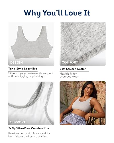 Fruit of The Loom Brasier Deportivo de Estilo sin Mangas con Colores de Moda Sujetador Deportivo para Mujer