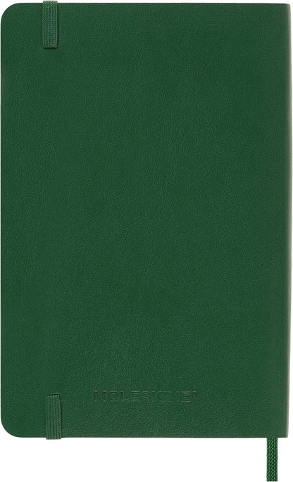 Moleskine Classic Notebook, Soft Cover, Pocket (3.5" x 5.5") Plain/Blank, Myrtle Green, 192 Pages, Pequeño