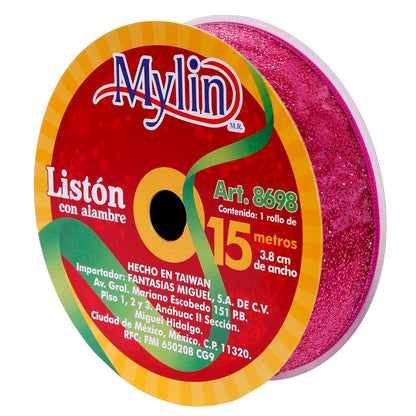 Fantasias Miguel Liston Organza Adorno Navideño Fiusha 4X15X15Cm Mylin