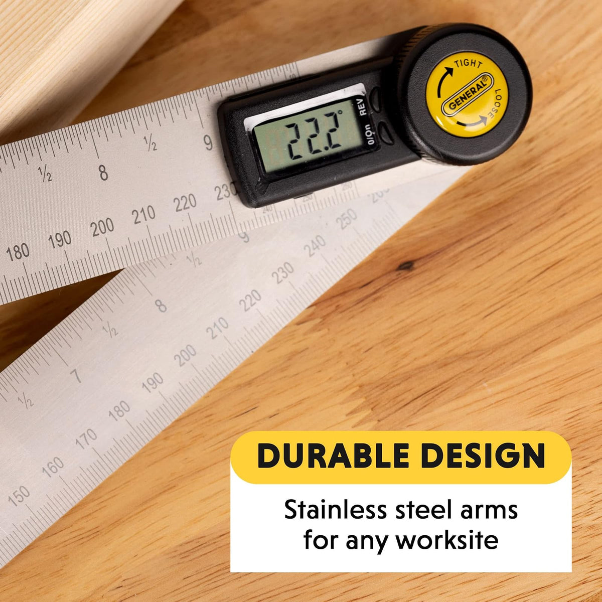 General Tools & Instruments 823 Digital Angle Finder Rule, 10-Inch