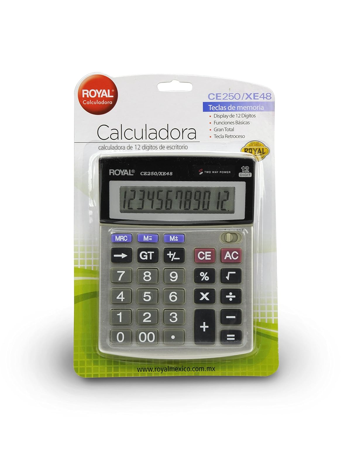 Royal CA-700, Calculadora de Escritorio, Pantalla Inclinada de 12 Dígitos