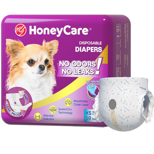 HONEY CARE All-Absorb Disposable Dog Diapers, X-Small