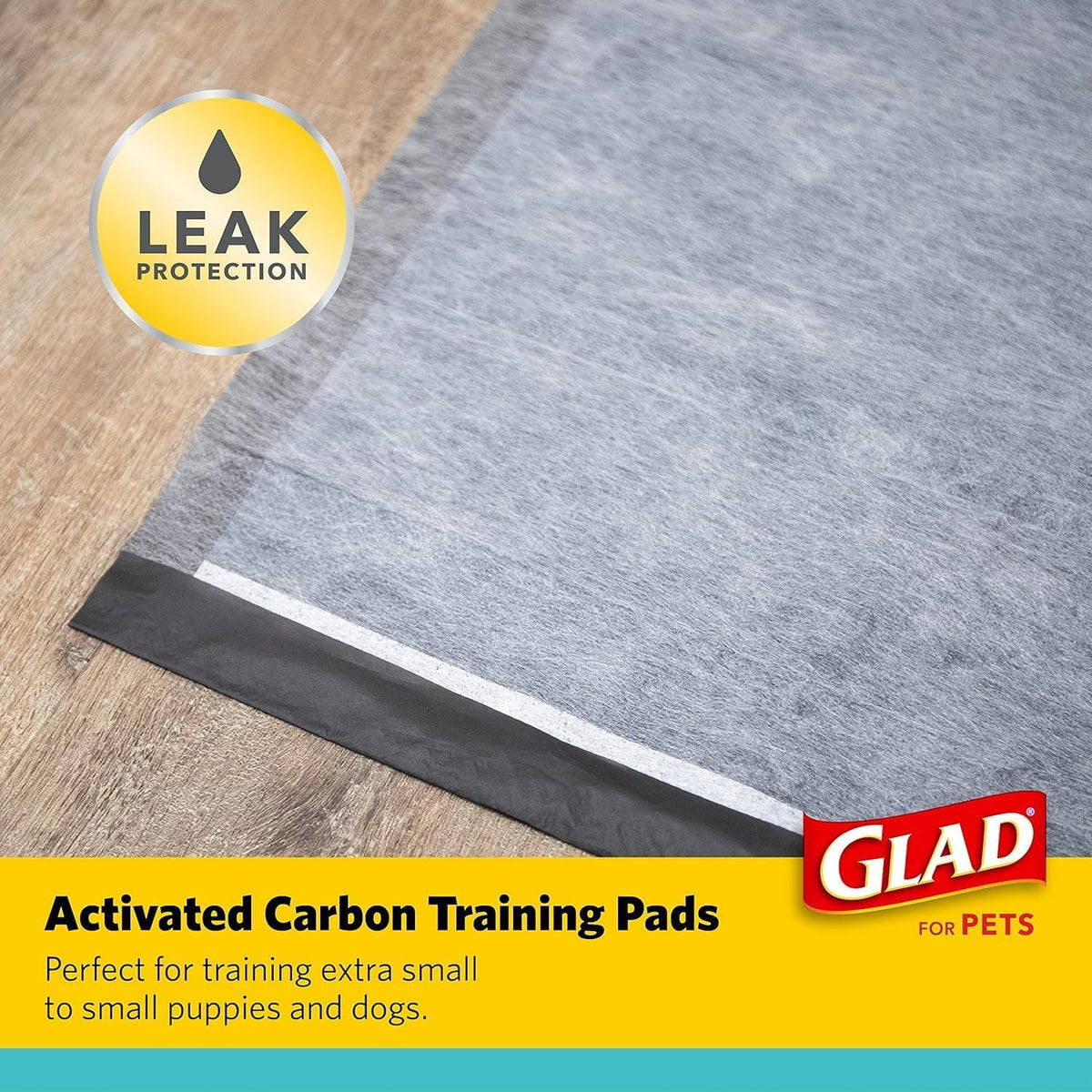 Glad for Pets - Almohadillas para Orejas de Entrenamiento de carbón Activado para Perros, tamaño pequeño, 17.5 x 23.5 Pulgadas, absorbentes de Olor, Almohadillas para Orejas de orina para Perros