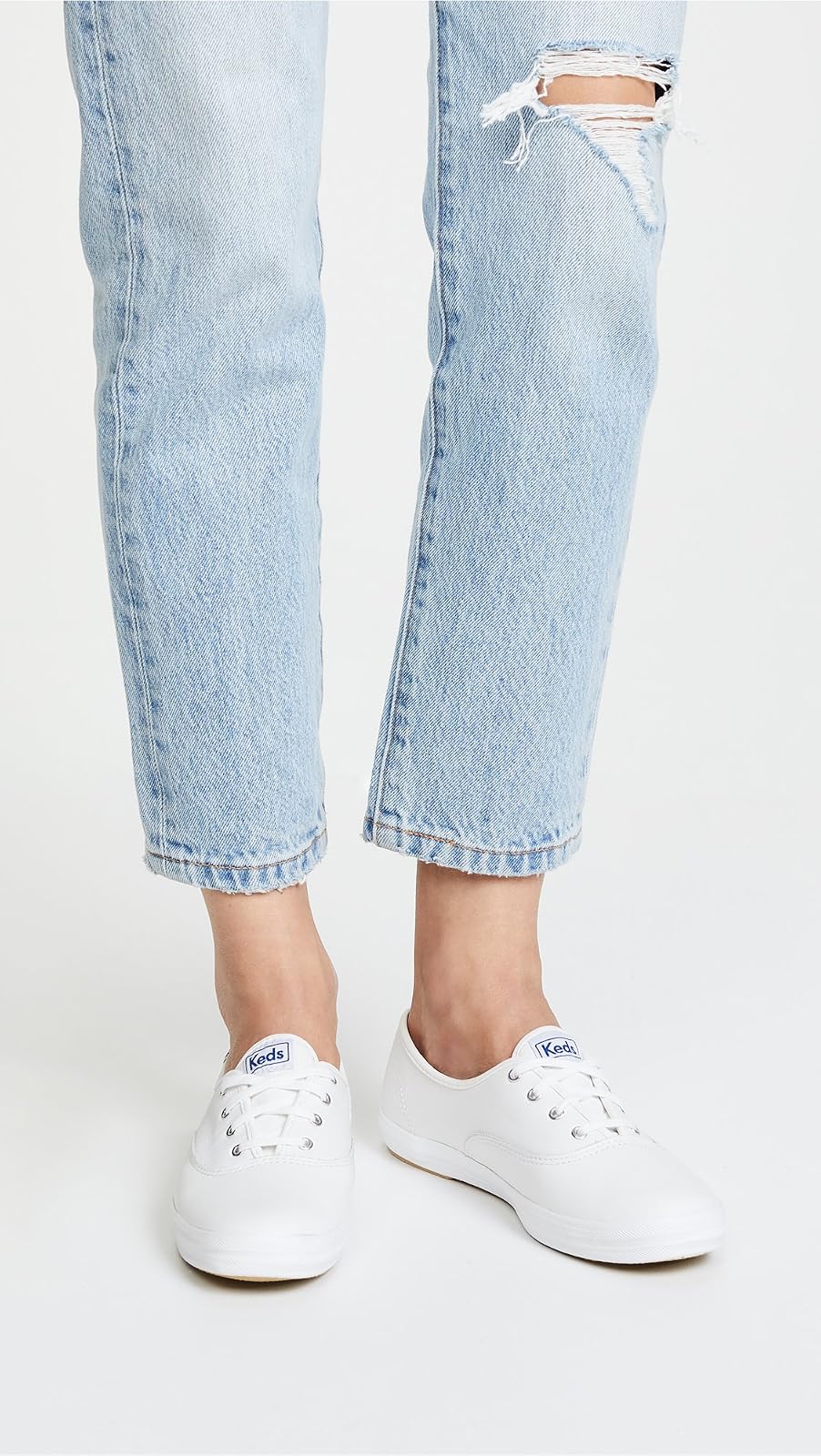 Keds Champion Original Leather Lace-Up, Zapatillas Bajas Mujer
