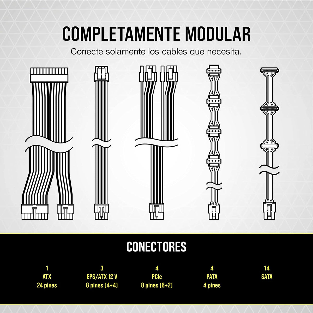 Corsair RM850 2021, RM Series, 850 Watts 80 Plus Gold Fuente de Alimentación ATX Totalmente Modular, Conectores Triples EPS12V, Poco Ruido, Modo de Zero RPM, Condensadores de 105 °C, Blanco