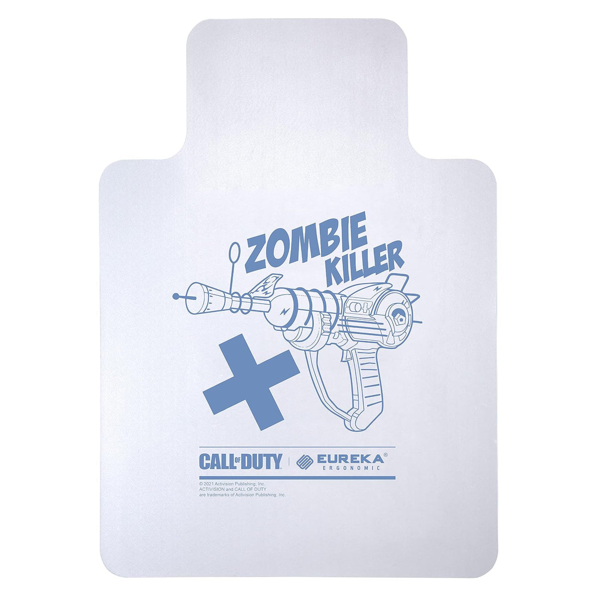 Eureka Ergonomic & Call of DutyⓇ Zombie Killer Gaming Chair Mat for Hardwood Floor/Carpet, Desk Chair Mat with Lip Cartoon Printing, Home Office Floor Protector Accessaries 36 x 48 Transparent