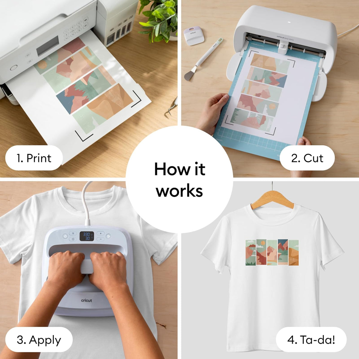 Cricut Papel para impresora de sublimación – 200 hojas | Tamaño de letra, compatible con impresora de sublimación y tinta (120 g/m²)