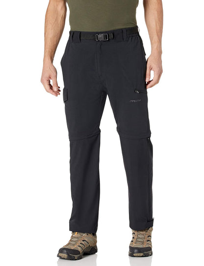 Arctix Cliff Pantalón Convertible para Hombre - corto - G - 30" entrepierna - Negro (Black)