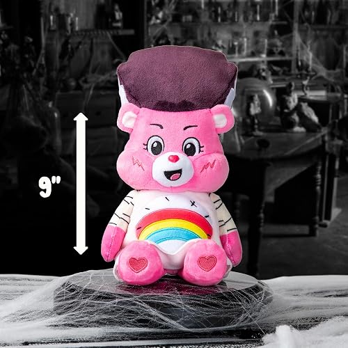 Care Bears Universal Monsters - Peluche de 22.9cm de tamaño Divertido - Oso de alegría como la Novia de Frankenstein - Peluche Suave y abrazable, Animal de Peluche para niñas y niños, a Partir de