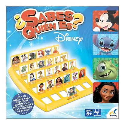 Disney Juego de Mesa Infantil ¿Sabes Quién Es? Novelty Corp | Adivina los Personajes, Diversión Familiar