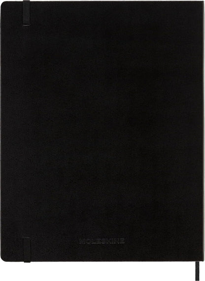 Moleskine Notebook, XXL, Ruled, Black, Hard Cover (8.5 X 11) | Cuaderno XXL de 8.5 x 11 pulgadas con 192 páginas rayadas para diario, toma de notas, planificación y proyectos creativos.