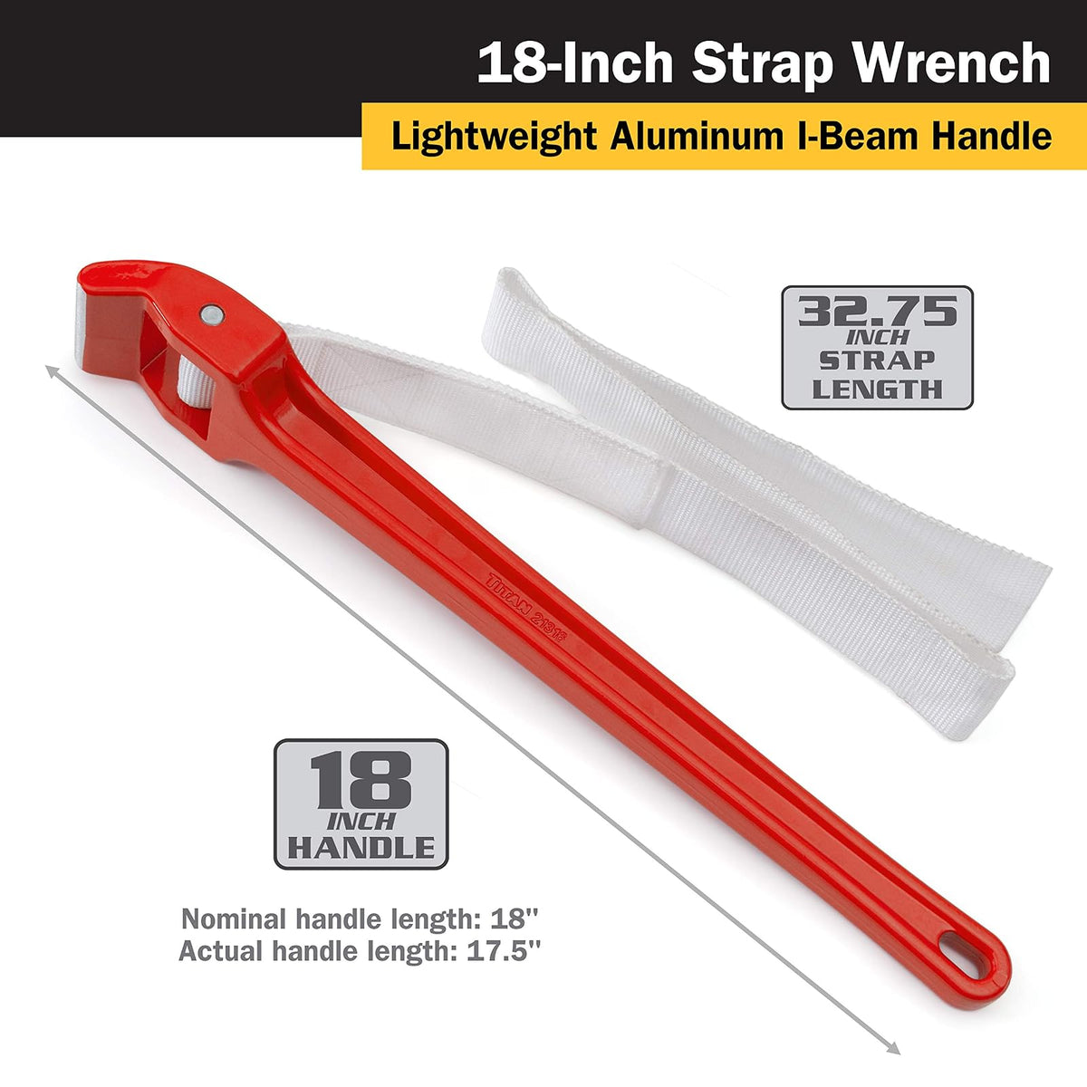 Titan 21316 - Llave de correa de 45,7 cm (18 pulgadas)