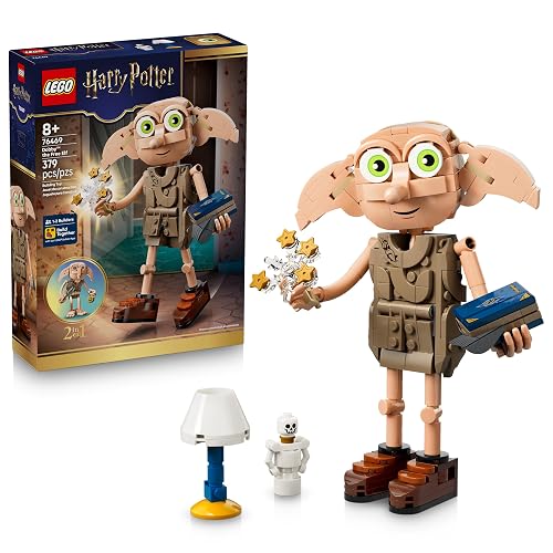 LEGO Harry Potter Dobby el Elfo Libre – Juguete de Construcción para Jugar y Exhibir – Set “2 en 1” – Convierte a Dobby en Kreacher – Regalo para Niños de 8 Años o Más – 76469