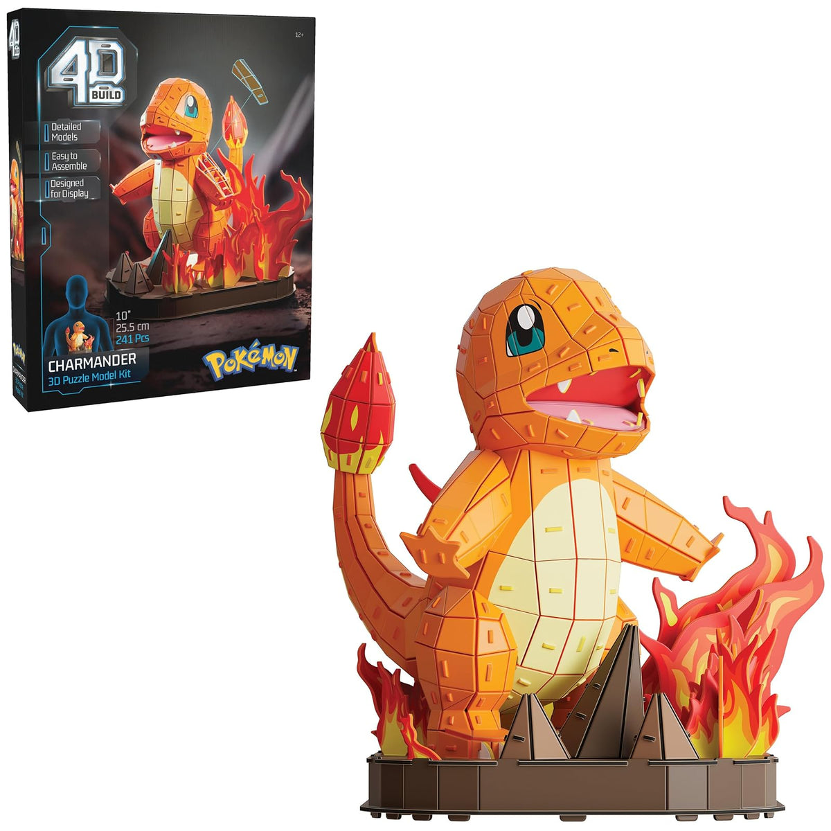 4D Build Kit de Modelo 3D Armable Pokémon, 612 Piezas - Charmander