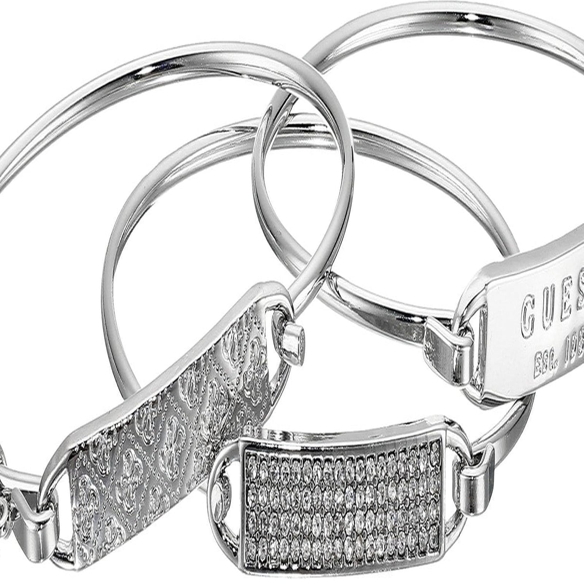 Guess - Pulsera de 3 piezas con identificación de tensión