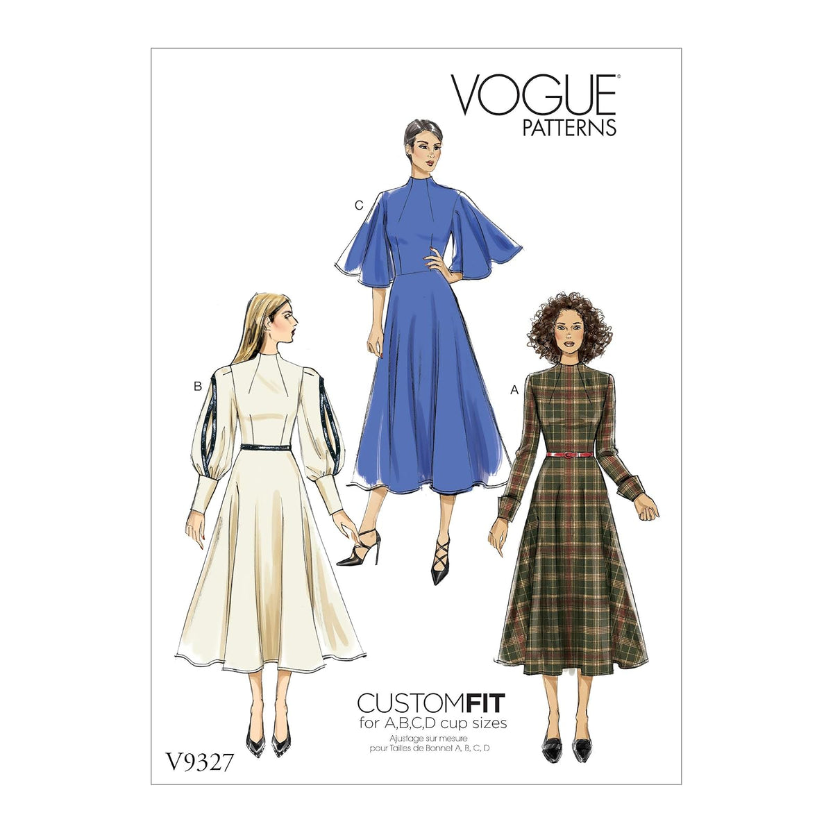 Vogue V9327E5 Easy - Patrones de Costura parcialmente Forrados para Mujer, Tallas 14-22, Color Blanco